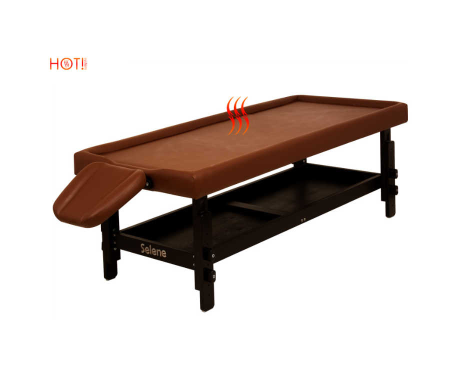 Table de massage fixe Ayurveda Selene avec chauffage - Fabriquée sur mesure en Pologne