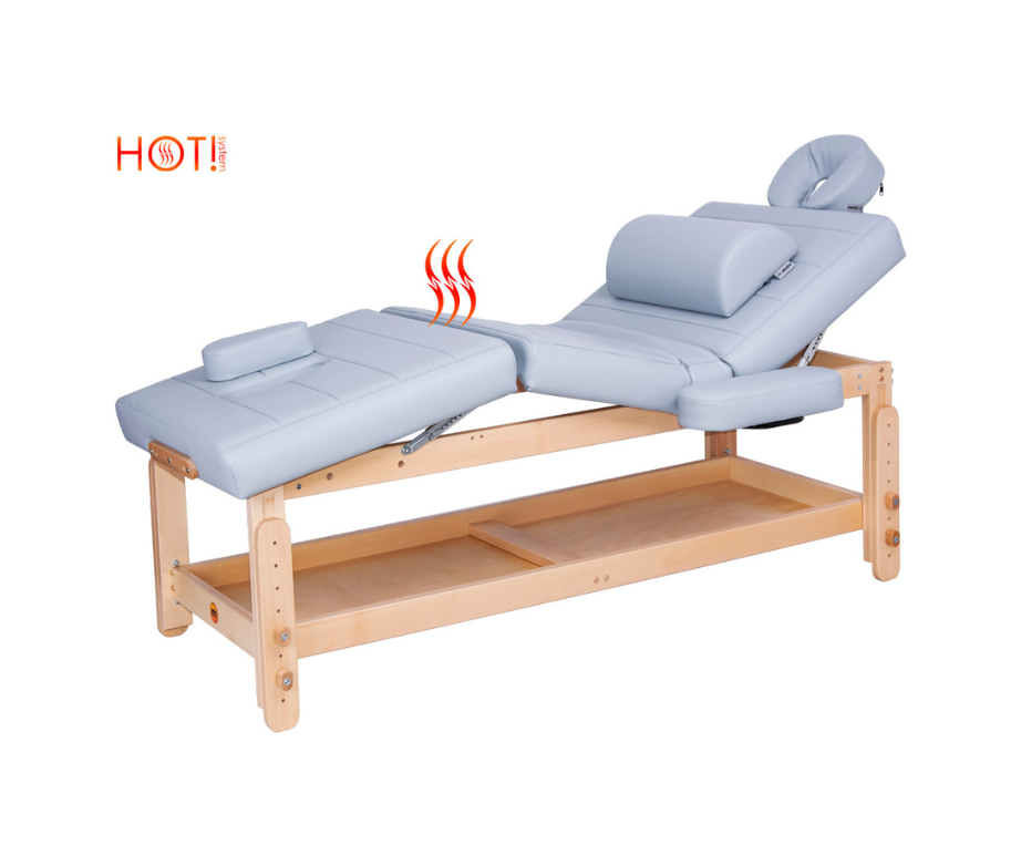 Table de massage fixe Selene Max trois zones avec chauffage - Fabriquée sur mesure en Pologne