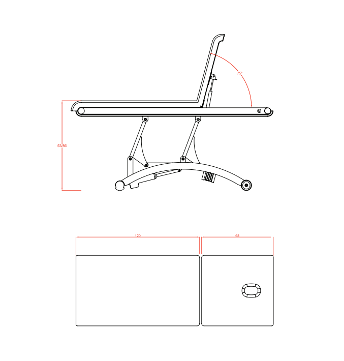 Venus gray electric treatment table