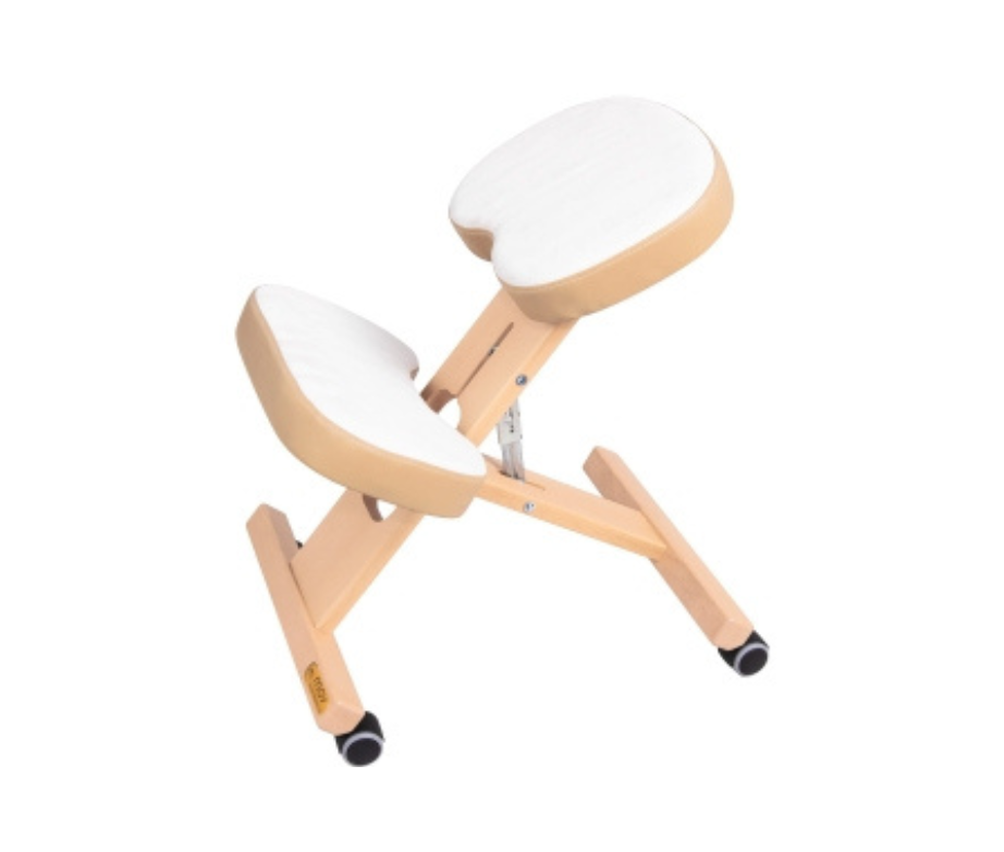 Ergonomic kneeling chair with casters 