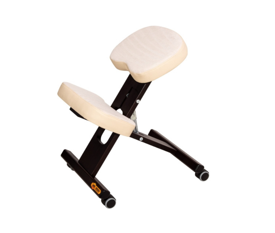 Ergonomic kneeling chair with casters 
