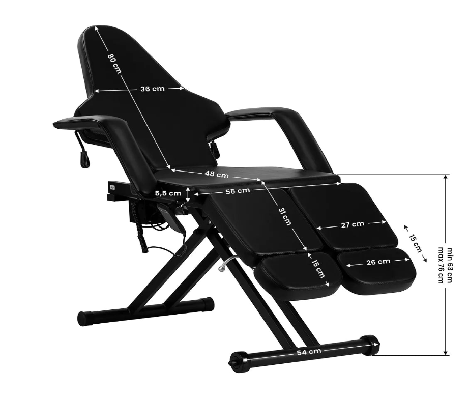 Fauteuil de podologie ou de tatouage électrique Bowy
