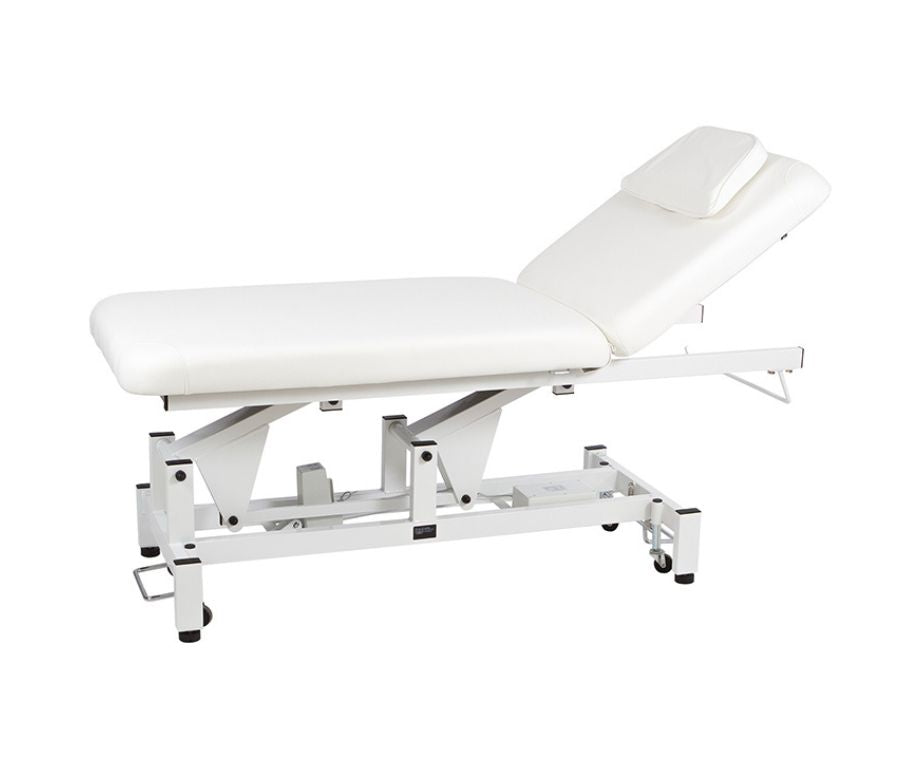 White Atmos electric physiotherapy table