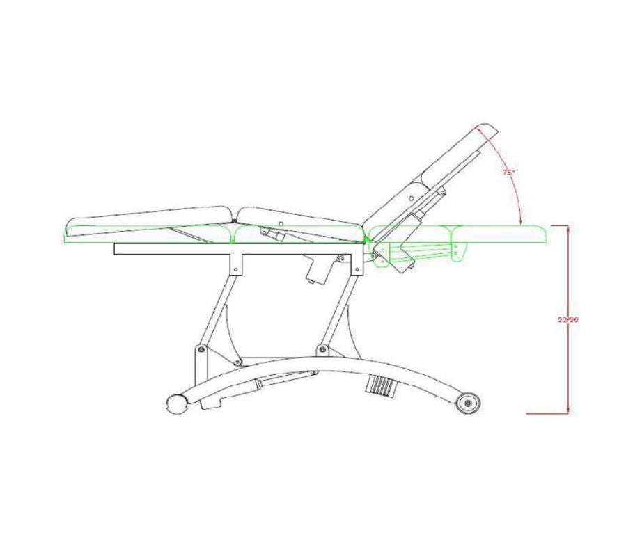 Table de kinésithérapie électrique Physio grise