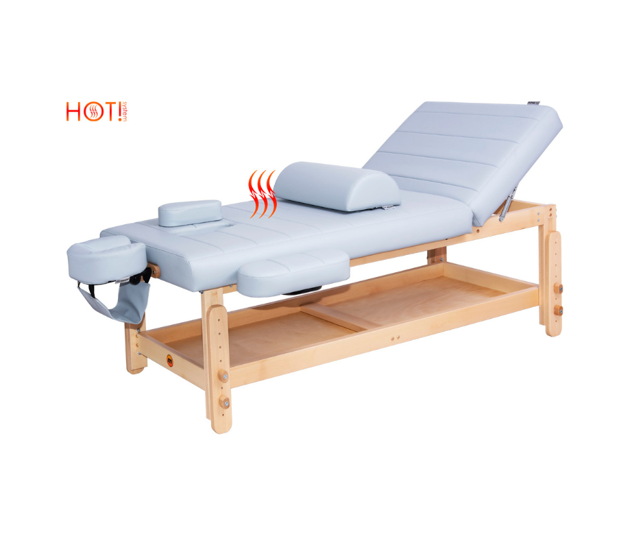 Camilla de masaje fija de dos zonas Selene Max con calefacción - Fabricada a medida en Polonia